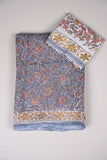 BAGRU HAND BLOCK PRINTED KOTA DORIYA SAREE WITH MULMUL BLOUSE (KDS9)