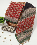 HAND BLOCK PRINTED KOTA DORIYA SUIT WITH KOTA DORIYA DUPPATA (FKS7)