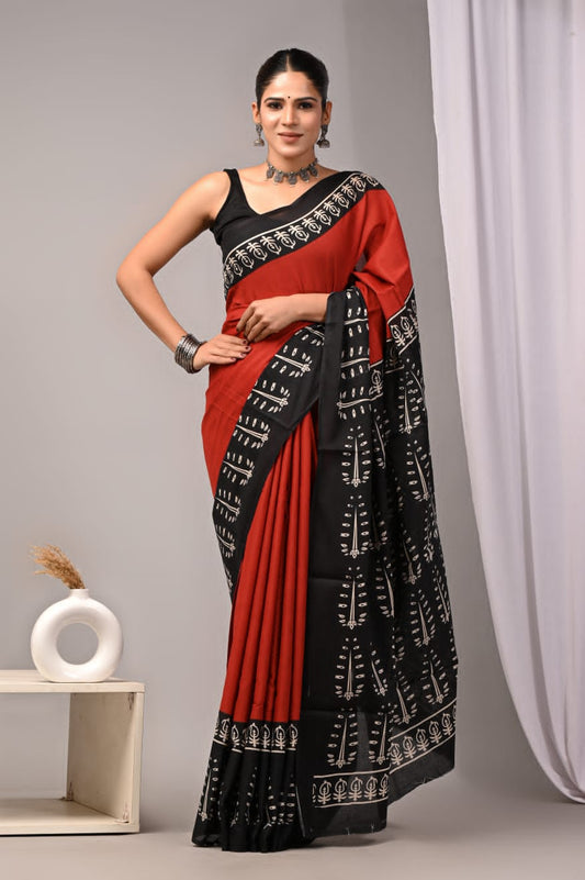 Jaipur Cotton Mulmul Saree (CMS1)