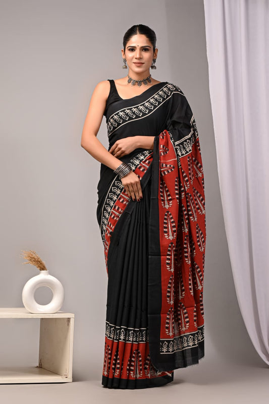 Jaipur Cotton Mulmul Saree (CMS2)