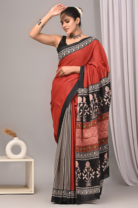 Jaipur Cotton Mulmul Saree (CMS6)