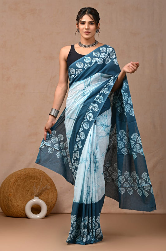 Jaipur Cotton Mulmul Saree (CMS12)