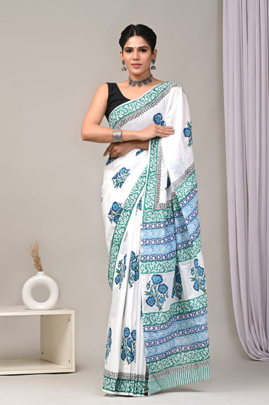 Jaipur Cotton Mulmul Saree (CMS18)
