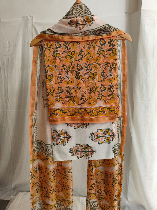Jaipuri Block Printed Chanderi Silk Suits (CIN23)