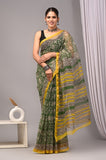 Jaipuri Block Printed Cotton Kota Doriya Saree (CIS9)