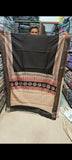 AJRAKH PRINTED PURE DOLA SILK SAREE WITH BLOUSE (MS5)