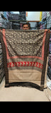 AJRAKH PRINTED PURE DOLA SILK SAREE WITH BLOUSE (MS13)