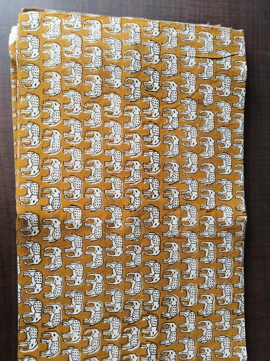 HAND BLOCK PRINTED COTTON RUNNING FABRIC 2