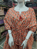 Pure Hand Block Bagru Printed Kaftan (CIO2)