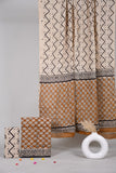 HAND BLOCK PRINTED COTTON 3-PIS SUIT WITH MULMUL DUPPATA (CMS18)