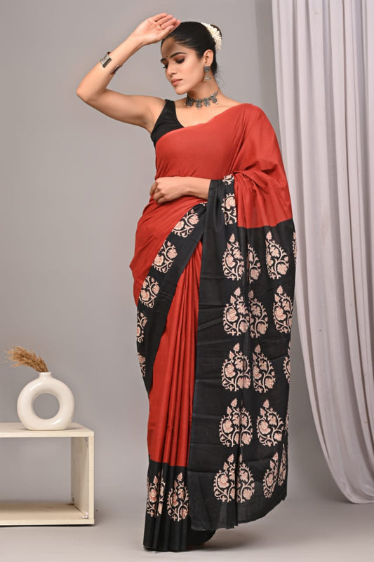 Jaipur Cotton Mulmul Saree (CMS8)