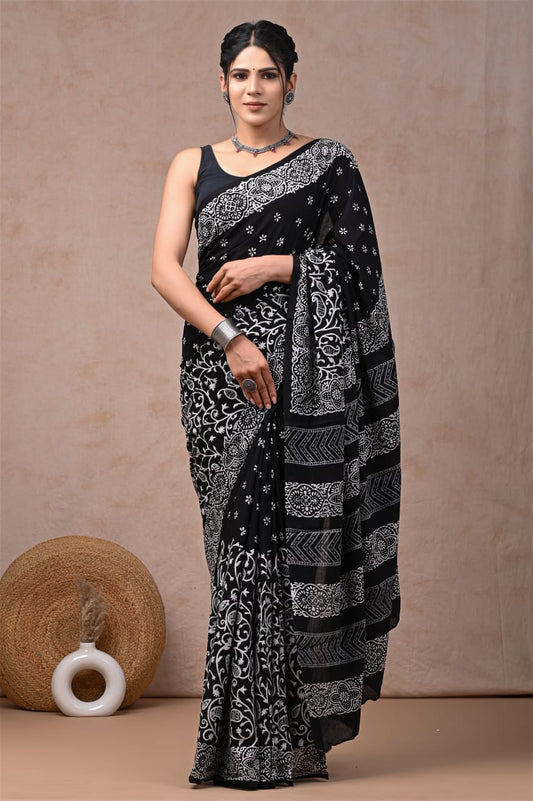 Jaipur Cotton Mulmul Saree (CMS24)