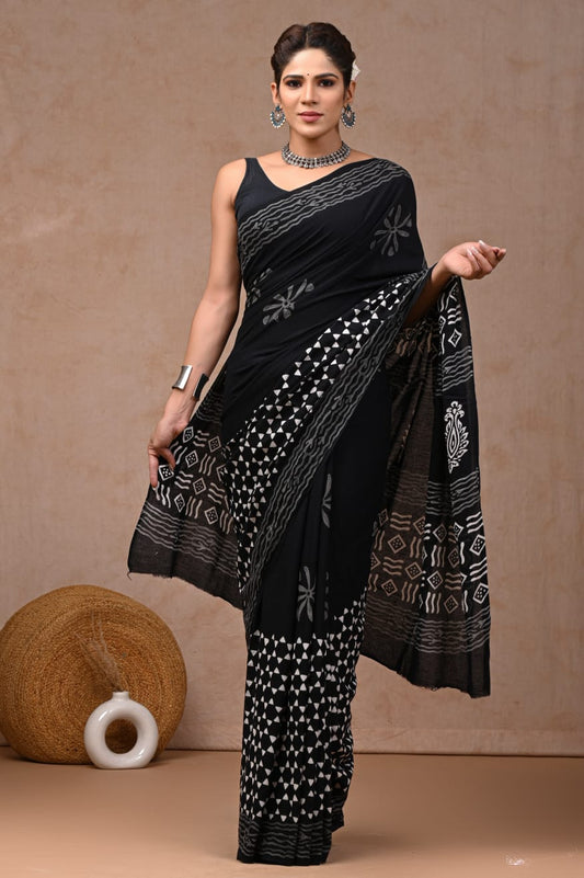Jaipur Cotton Mulmul Saree (CMS36)