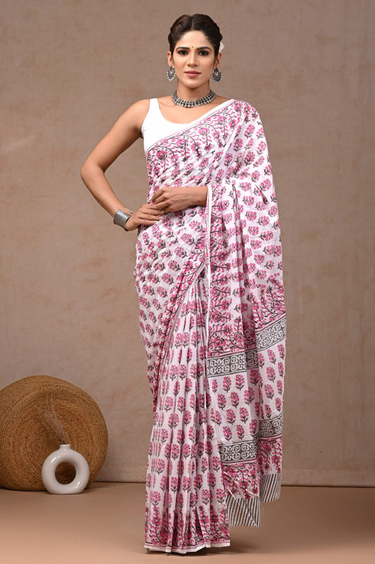 Jaipur Cotton Mulmul Saree (CMS37)