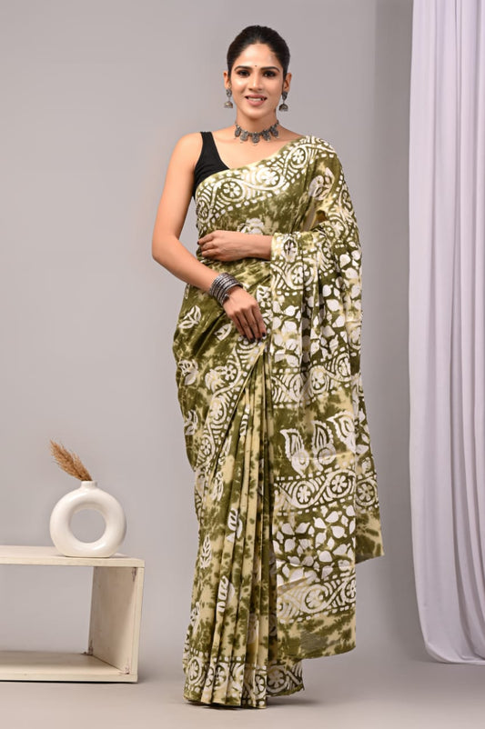 Jaipur Cotton Mulmul Saree (CMS42)