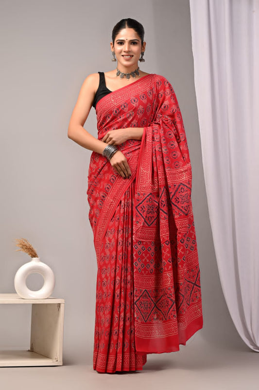 Jaipur Cotton Mulmul Saree (CMS45)