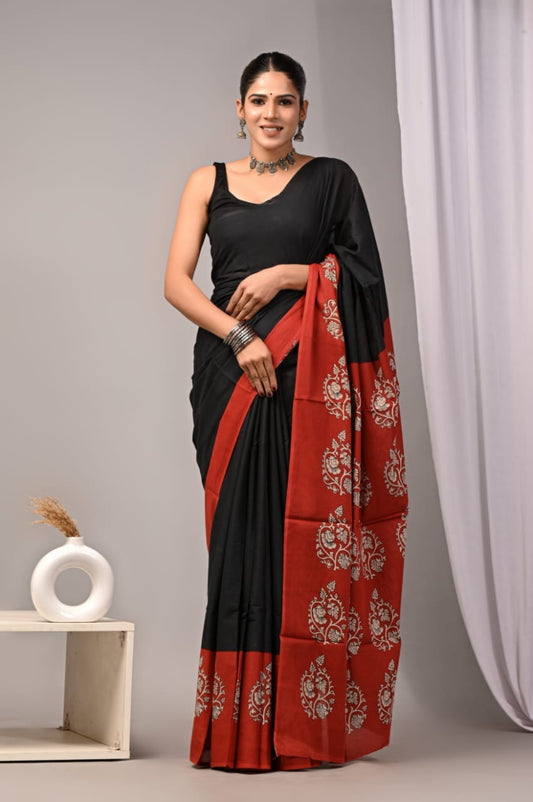 Jaipur Cotton Mulmul Saree (CMS46)