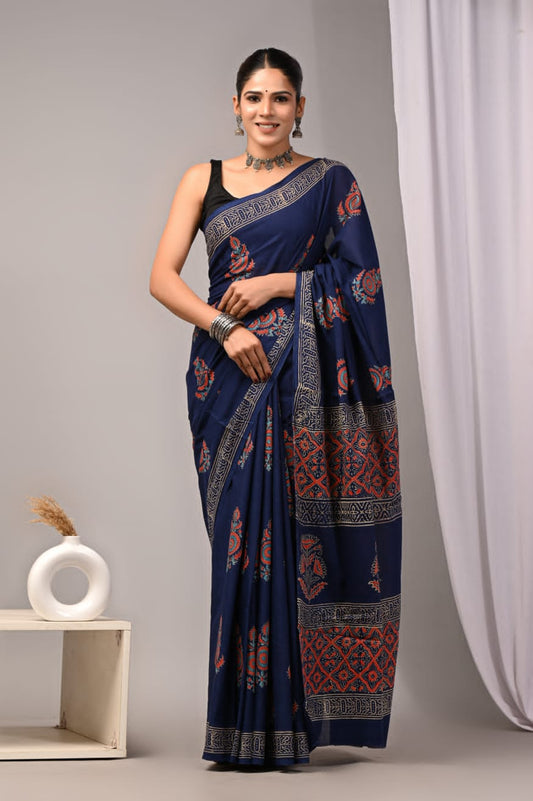Jaipur Cotton Mulmul Saree (CMS47)