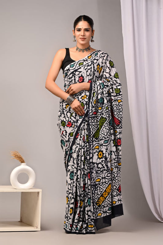 Jaipur Cotton Mulmul Saree (CMS48)