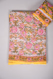 HAND BLOCK BAGRU PRINTED KOTA DORIYA SAREE WITH MULMUL BLOUSE (KDS36)