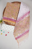 HAND BLOCK PRINTED KOTA DORIYA SUIT WITH KOTA DORIYA DUPPATA (FKS37)