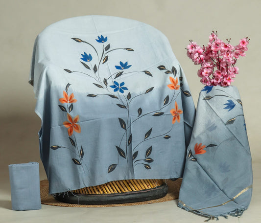 JAIPUR COTTON SUIT WITH CHANDERI DUPPATA (CSS43)