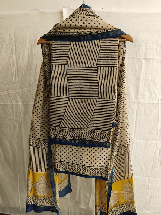 Jaipuri Block Printed Chanderi Silk Suits (CIN25)