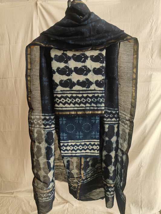 Jaipuri Block Printed Chanderi Silk Suits (CIN27)