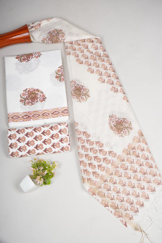 JAIPUR COTTON SUIT WITH CHANDERI DUPPATA (CSS19)