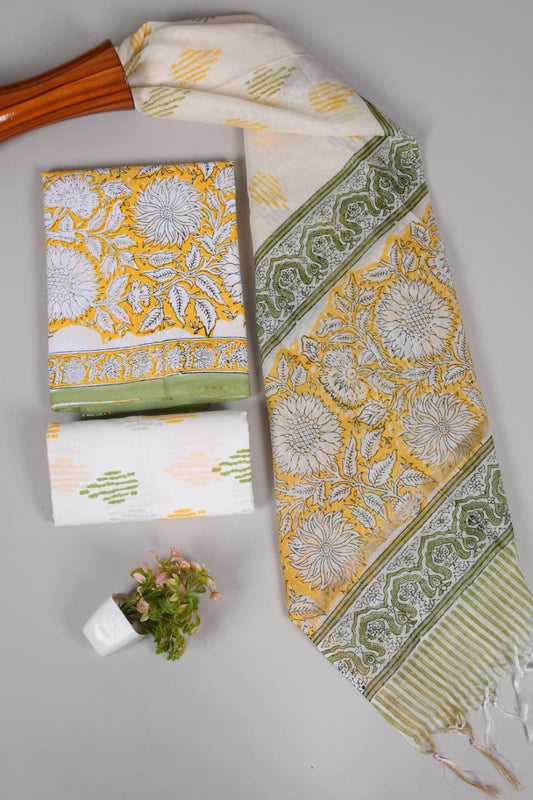 JAIPUR COTTON SUIT WITH CHANDERI DUPPATA (CSS21)