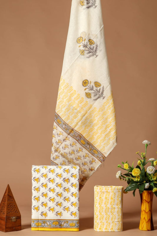 JAIPUR COTTON SUIT WITH CHANDERI DUPPATA (CSS28)