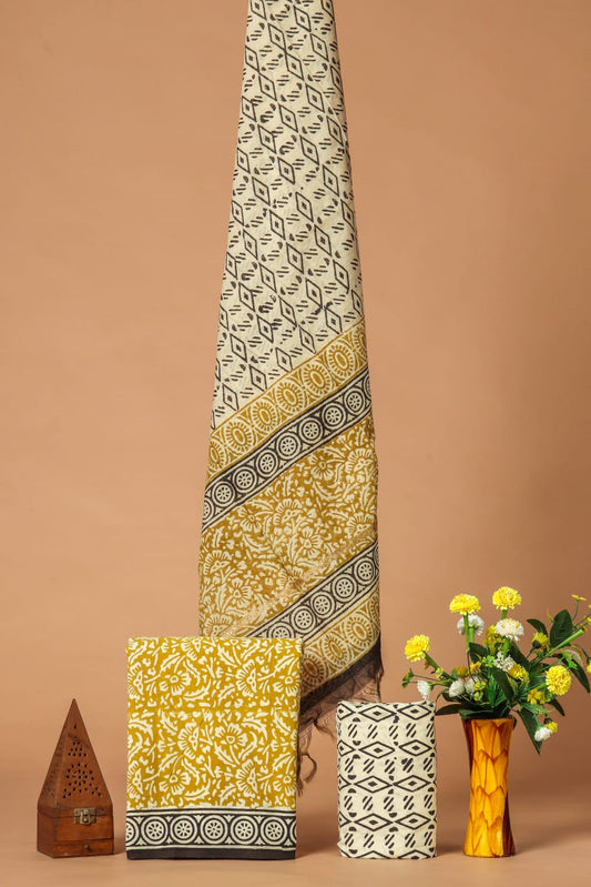 JAIPUR COTTON SUIT WITH CHANDERI DUPPATA (CSS30)