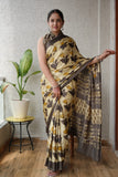 Ajrakh Hand Block Bagru Vanspati Printend Modal Silk Saree with Blouse (CID25)