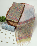 HAND BLOCK PRINTED KOTA DORIYA SUIT WITH KOTA DORIYA DUPPATA (FKS56)