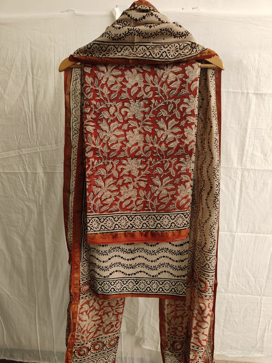 Jaipuri Block Printed Chanderi Silk Suits (CIN41)