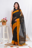 Jaipuri Block Printed Cotton Kota Doriya Saree (CIS32)