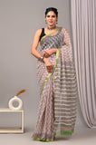 Jaipuri Block Printed Cotton Kota Doriya Saree (CIS44)