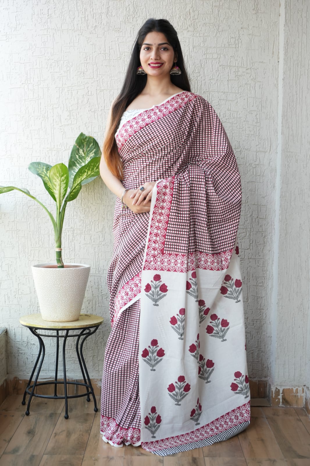 Jaipur Cotton Mulmul Saree (CMS54)