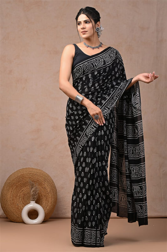 Jaipur Cotton Mulmul Saree (CMS69)