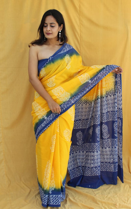 Jaipur Cotton Mulmul Saree (CMS83)