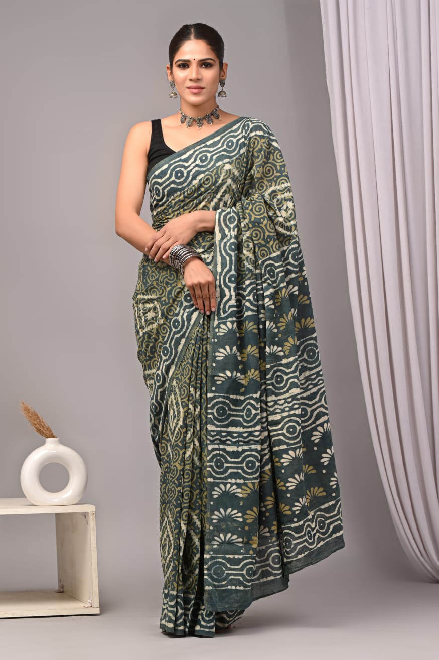 Jaipur Cotton Mulmul Saree (CMS85)
