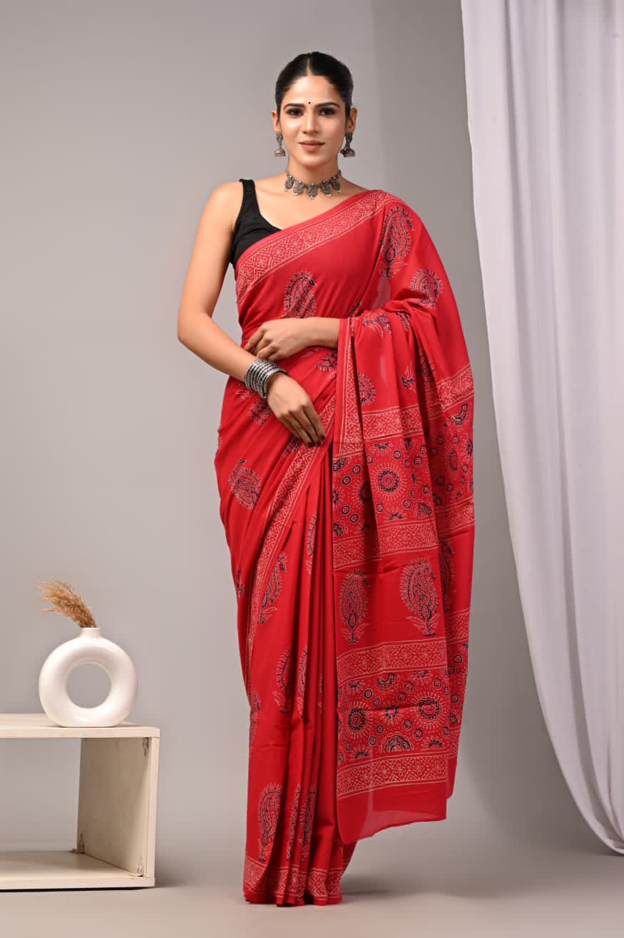 Jaipur Cotton Mulmul Saree (CMS88)