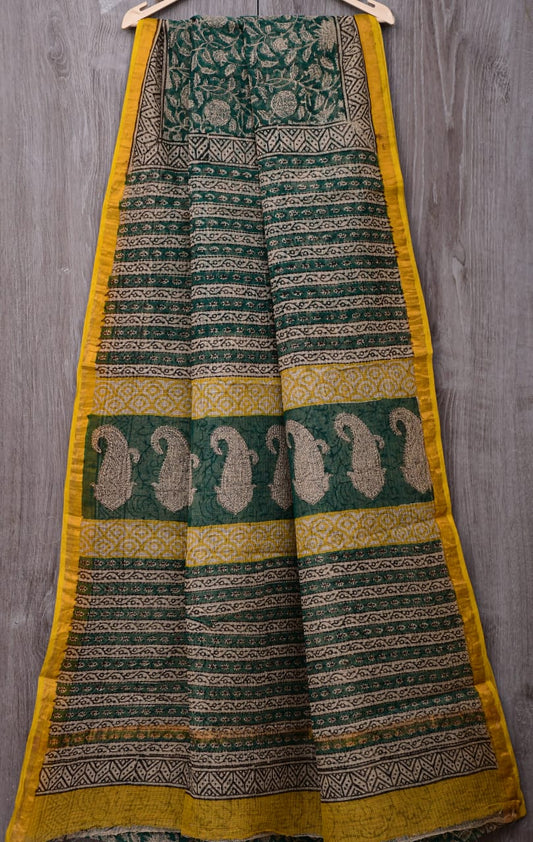 Jaipuri Block Printed Cotton Kota Doriya Saree (CIS50)