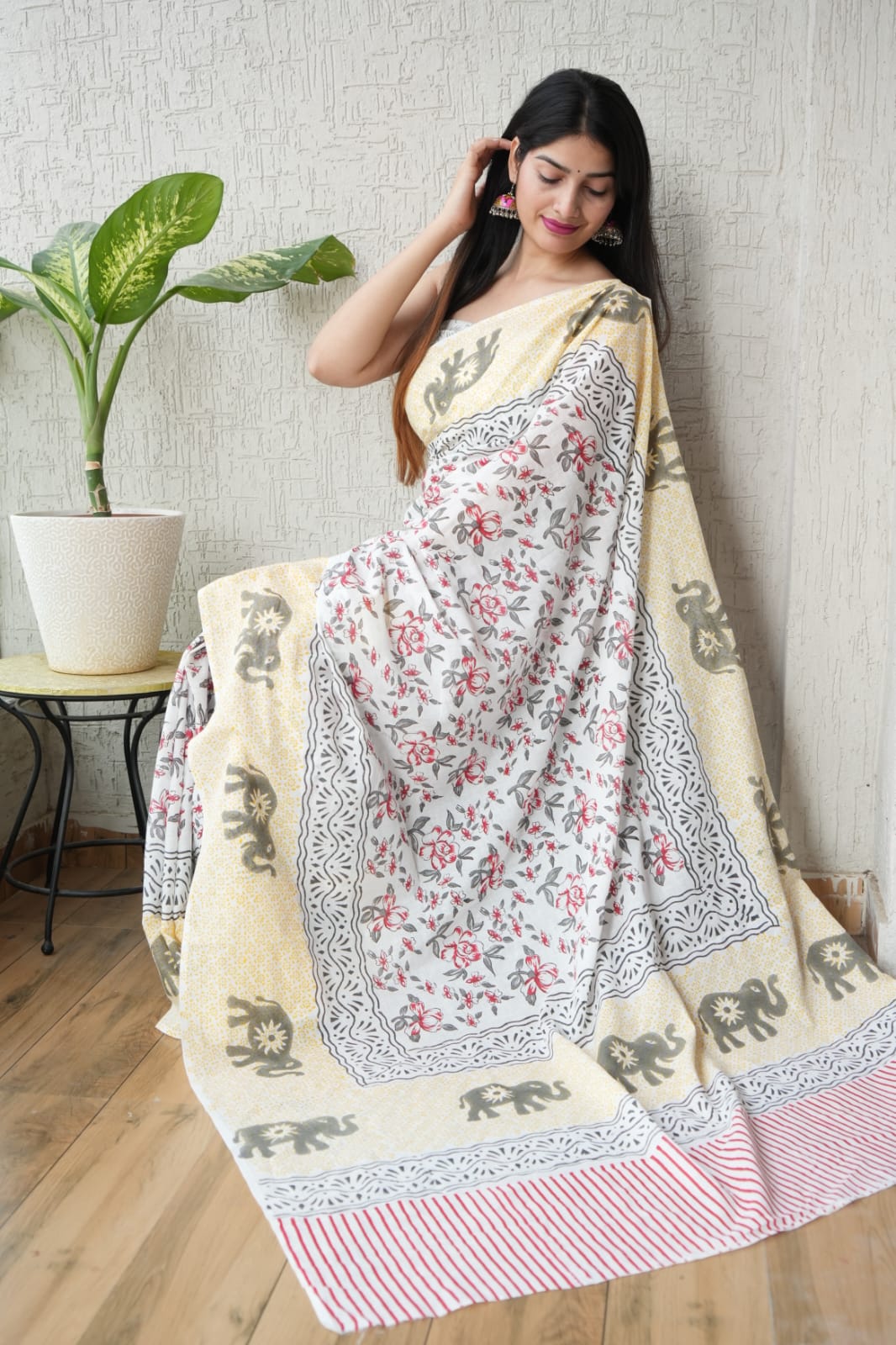 Jaipur Cotton Mulmul Saree (CMS98)