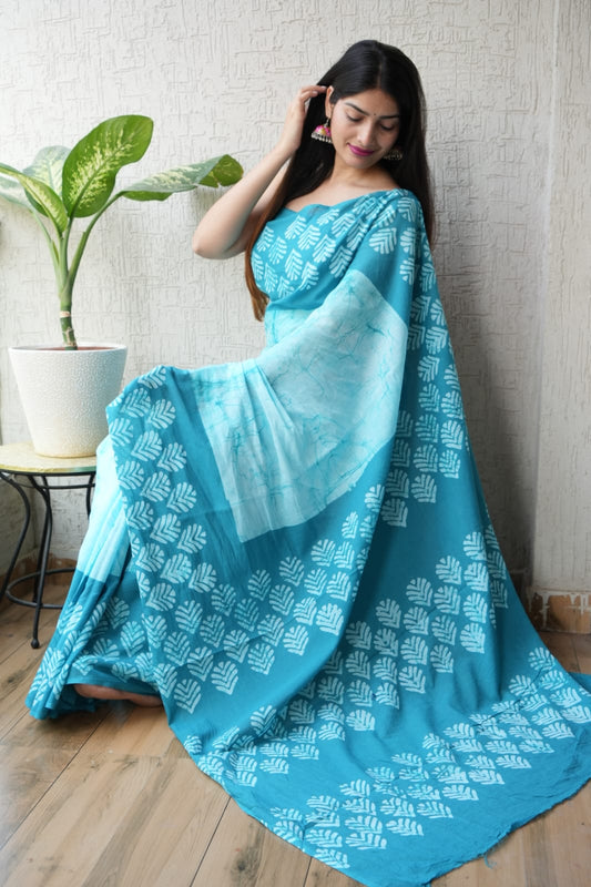 Jaipur Cotton Mulmul Saree (CMS107)