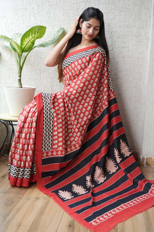 Jaipur Cotton Mulmul Saree (CMS108)