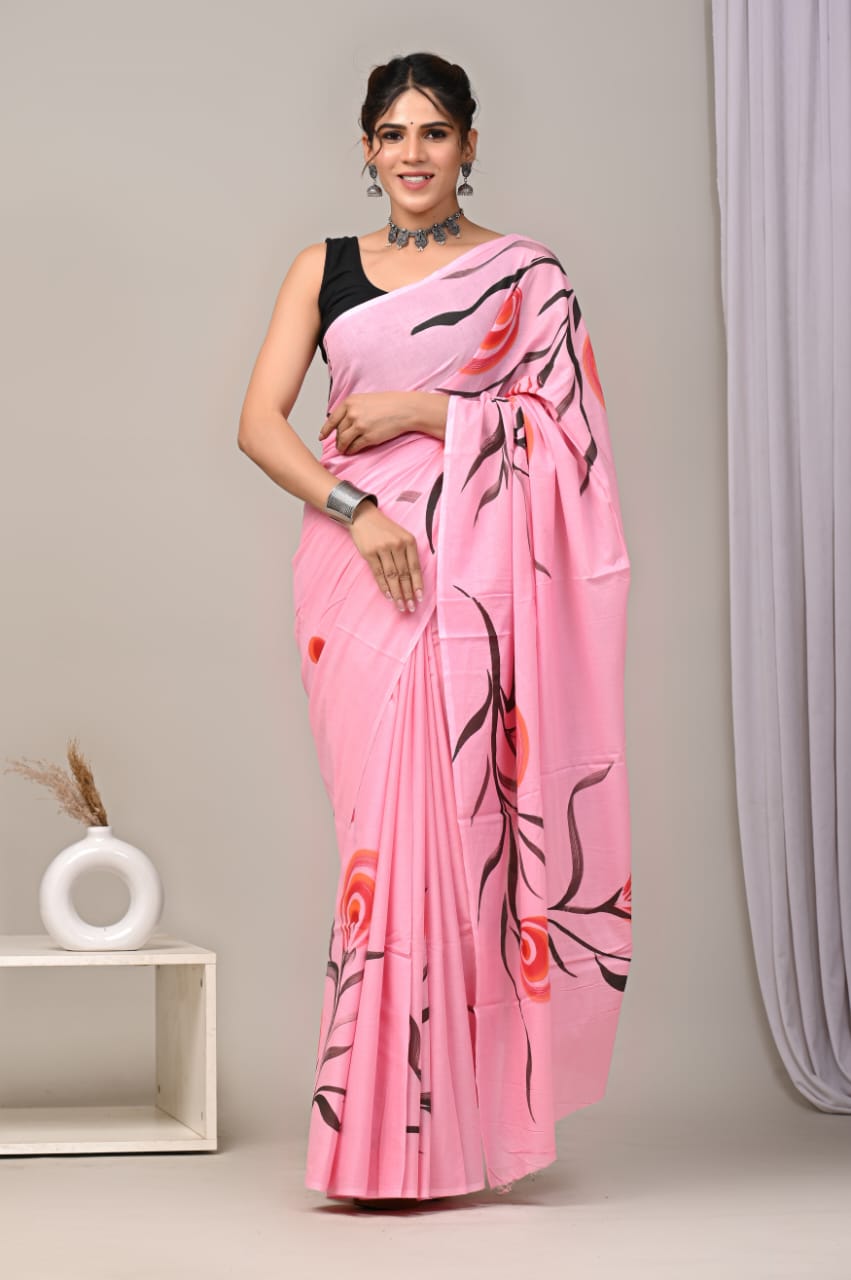 Jaipur Cotton Mulmul Saree (CMS110)
