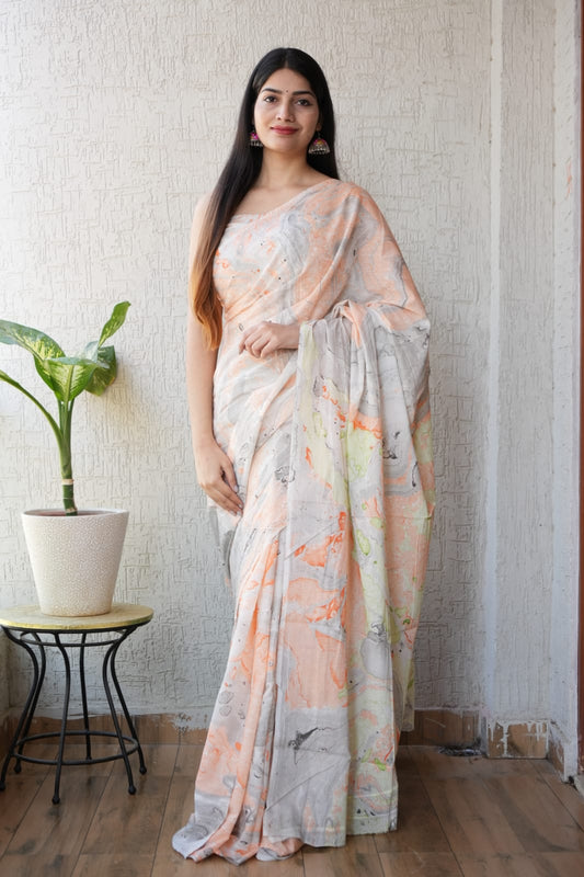 Jaipur Cotton Mulmul Saree (CMS121)