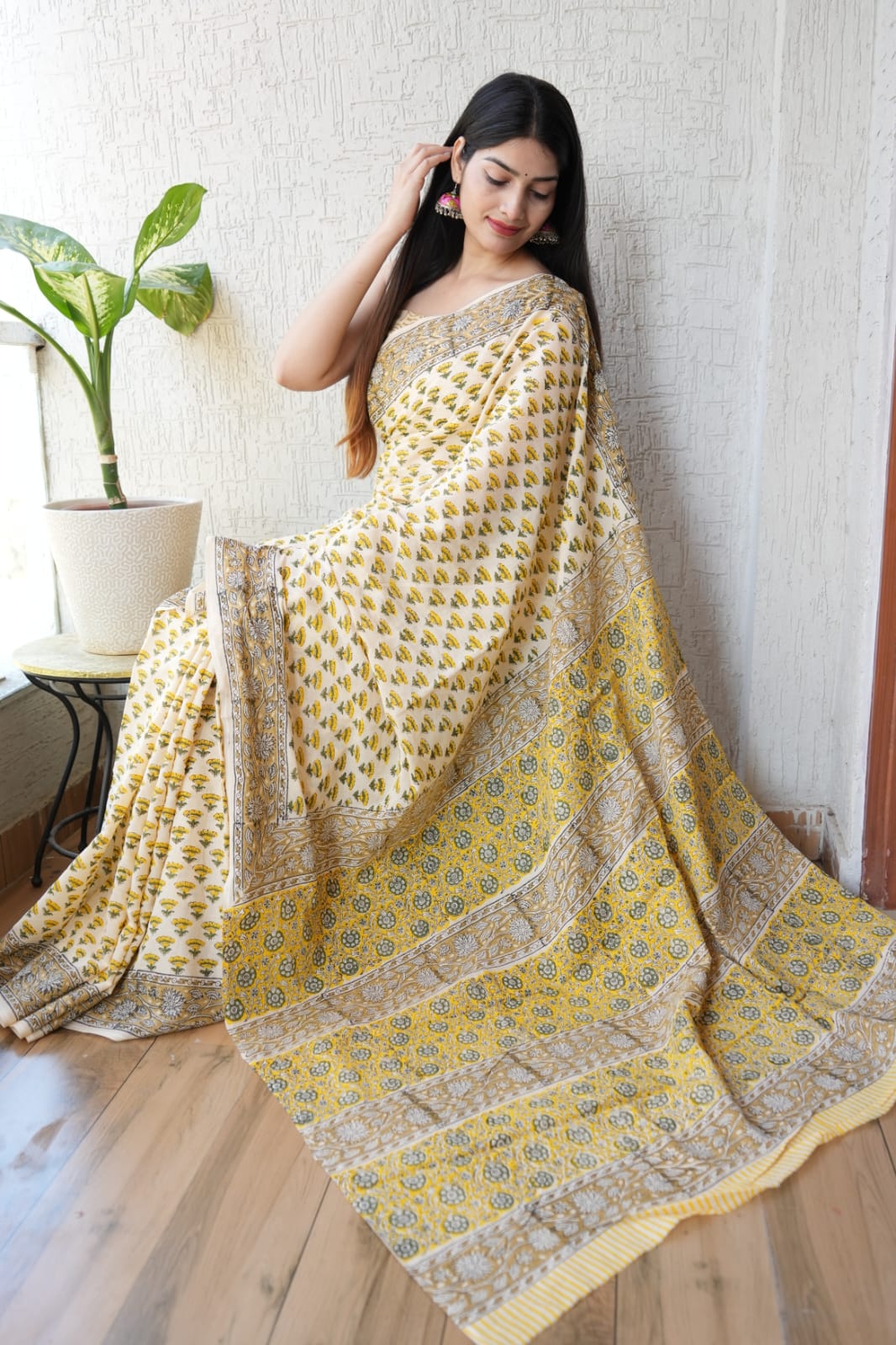Jaipur Cotton Mulmul Saree (CMS123)