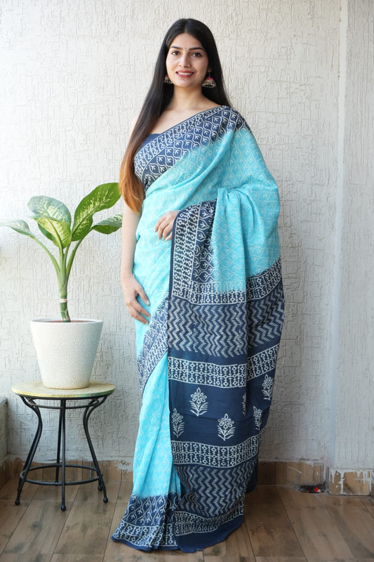 Jaipur Cotton Mulmul Saree (CMS84)